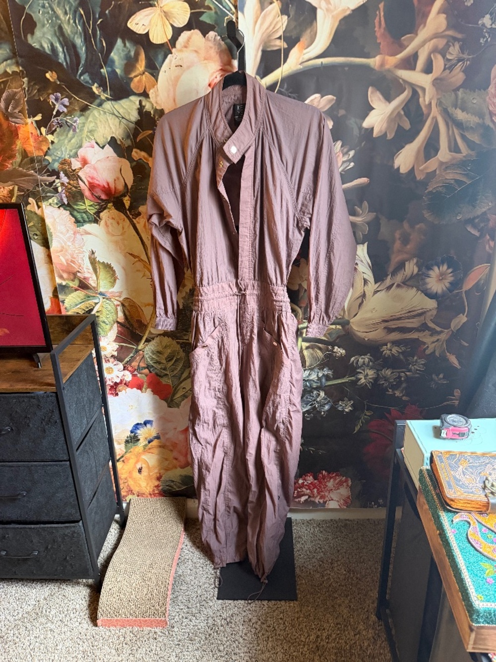 Athleta Dusty Mauve Long-Sleeve Utility Jumpsuit